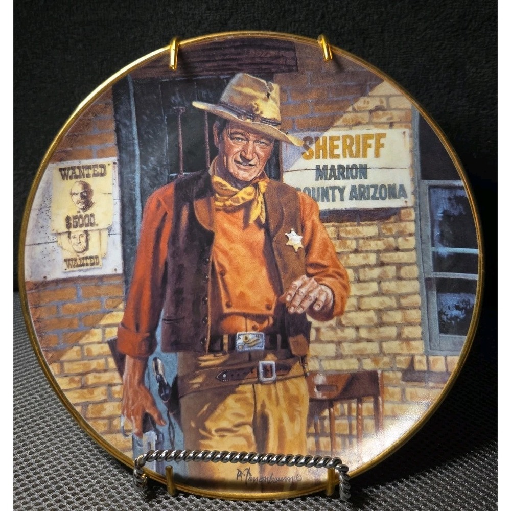 John Wayne Franklin Mint Limited Edition Plate "American Legend"